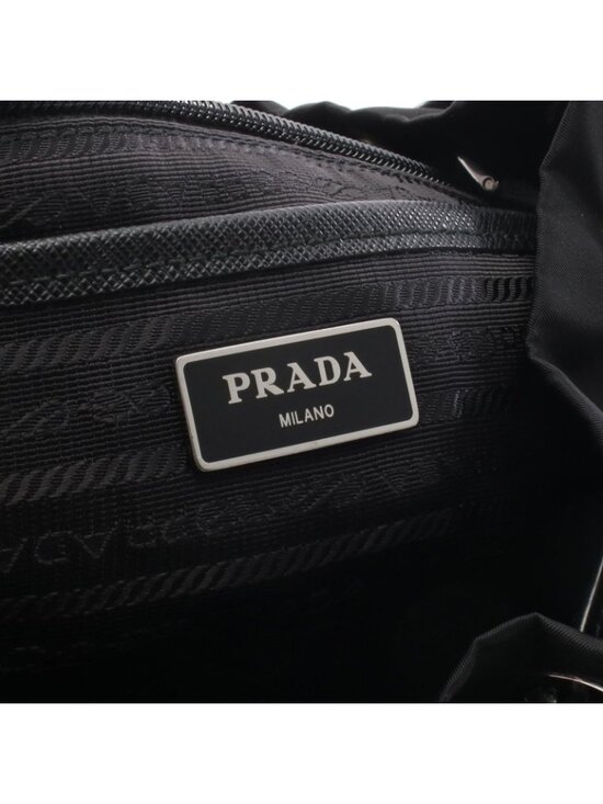 Prada Backpack Tessuto Robot Noir Pink Nylon Leather